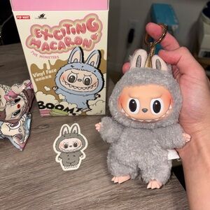 POP MART Labubu V1 Exciting Macaron The Monsters Sesame Bean Plush AUTHENTIC
